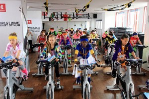 Op de hometrainer
